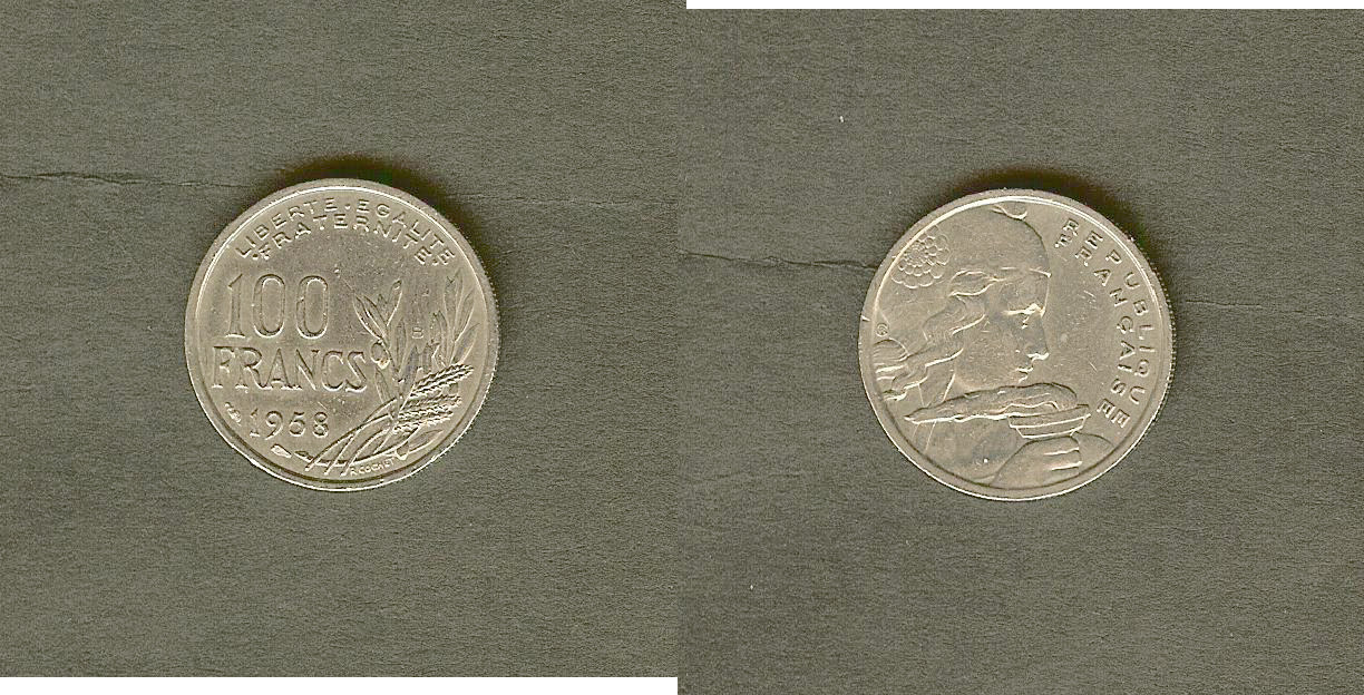 100 francs Cochet 1958 Beaumont-le-Roger TTB+